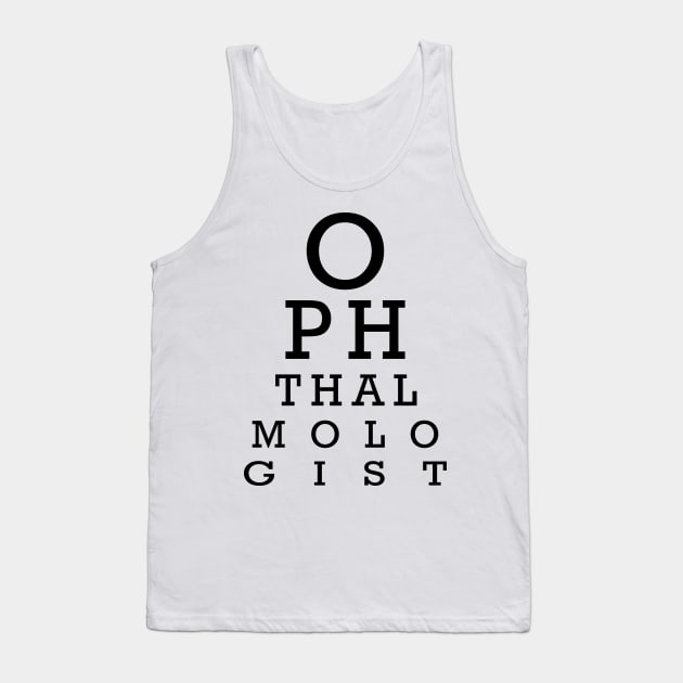 Eye Test Chart Ophthalmologist Tank Top by AntiqueImages